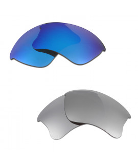 HKUCO Blue+Titanium Polarized Replacement Lenses for Oakley Flak Jacket XLJ Sunglasses